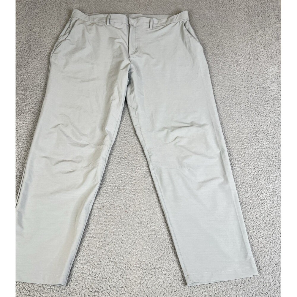 Fabletics Chino Pants 41x32 Gray Tapered Leg Athleisure Hiking Outdoor